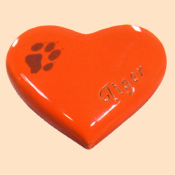 Keramikherz tomatenrot