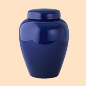 Keramikurne kobaltblau